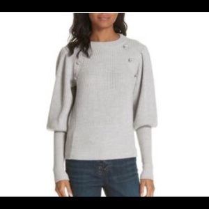 Veronica Beard Jude Crystal Button Sweater XS